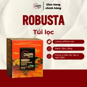 Cà Phê ROBUSTA PHIN GIẤY ĐẬM VỊ TRUYỀN THỐNG (đậm đà, đắng mạnh, hợp với gu cà phê người Việt, tiện lợi pha không cần phin)
